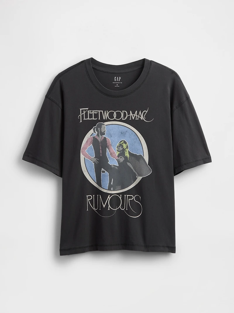 Heavyweight Fleetwood Mac Graphic Crop T-Shirt