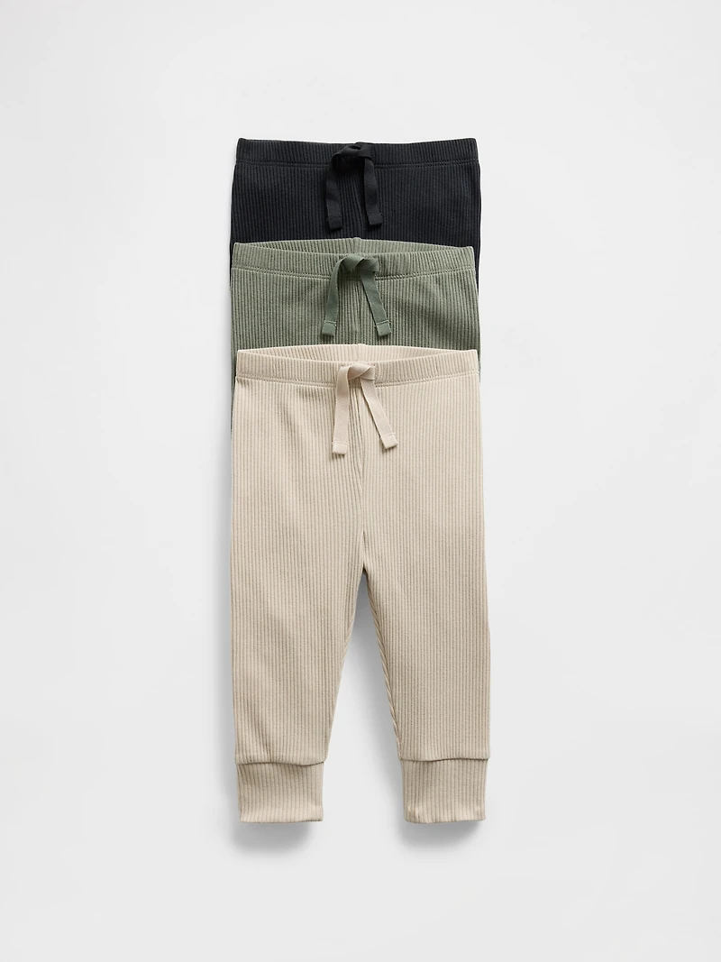 Baby First Favorites TinyRib Pants (3-Pack