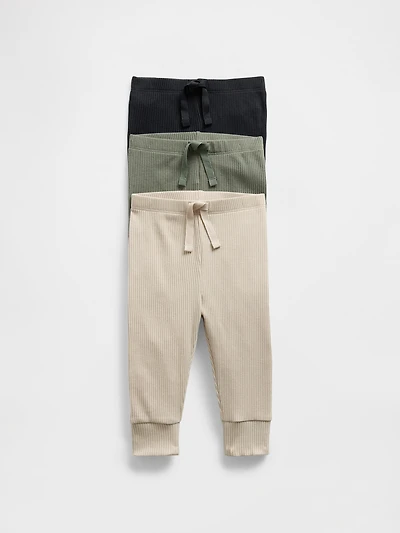 Baby First Favorites TinyRib Pants (3-Pack