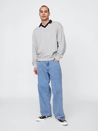 Oversized Polo Sweatshirt