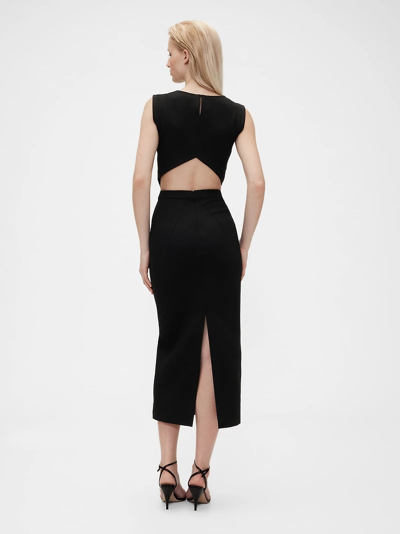 GapStudio Jersey Cut-Out Midi Dress
