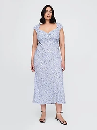 Crepe Sweetheart Maxi Dress