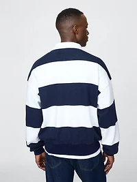 Heavyweight Striped Logo Pullover