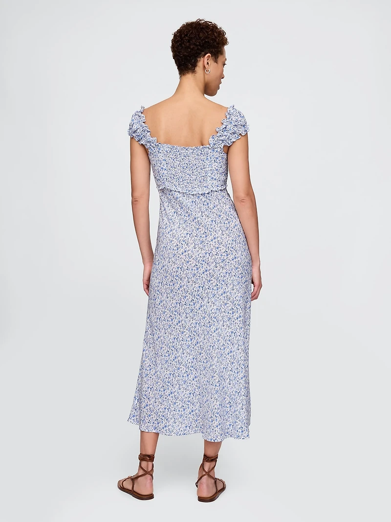 Crepe Sweetheart Maxi Dress