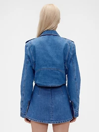 GapStudio Denim Crop Moto Jacket