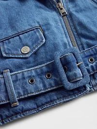 GapStudio Denim Crop Moto Jacket