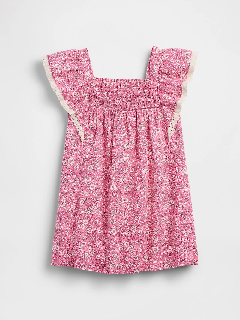 Baby & Toddler Poplin Flutter-Sleeve Dress