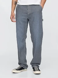 UltraSoft Denim Stripe Straight Carpenter Jeans