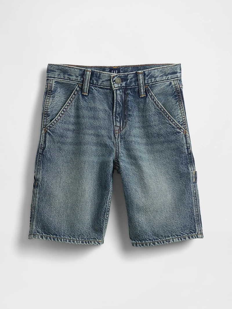 Kids UltraSoft '90s Loose Denim Carpenter Shorts