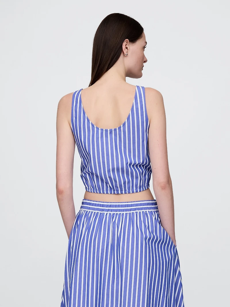 Cinched-Hem Crop Top