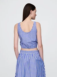 Cinched-Hem Crop Top