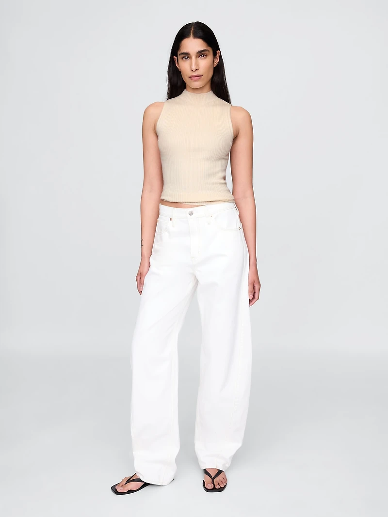 Rib Mockneck Tank Top