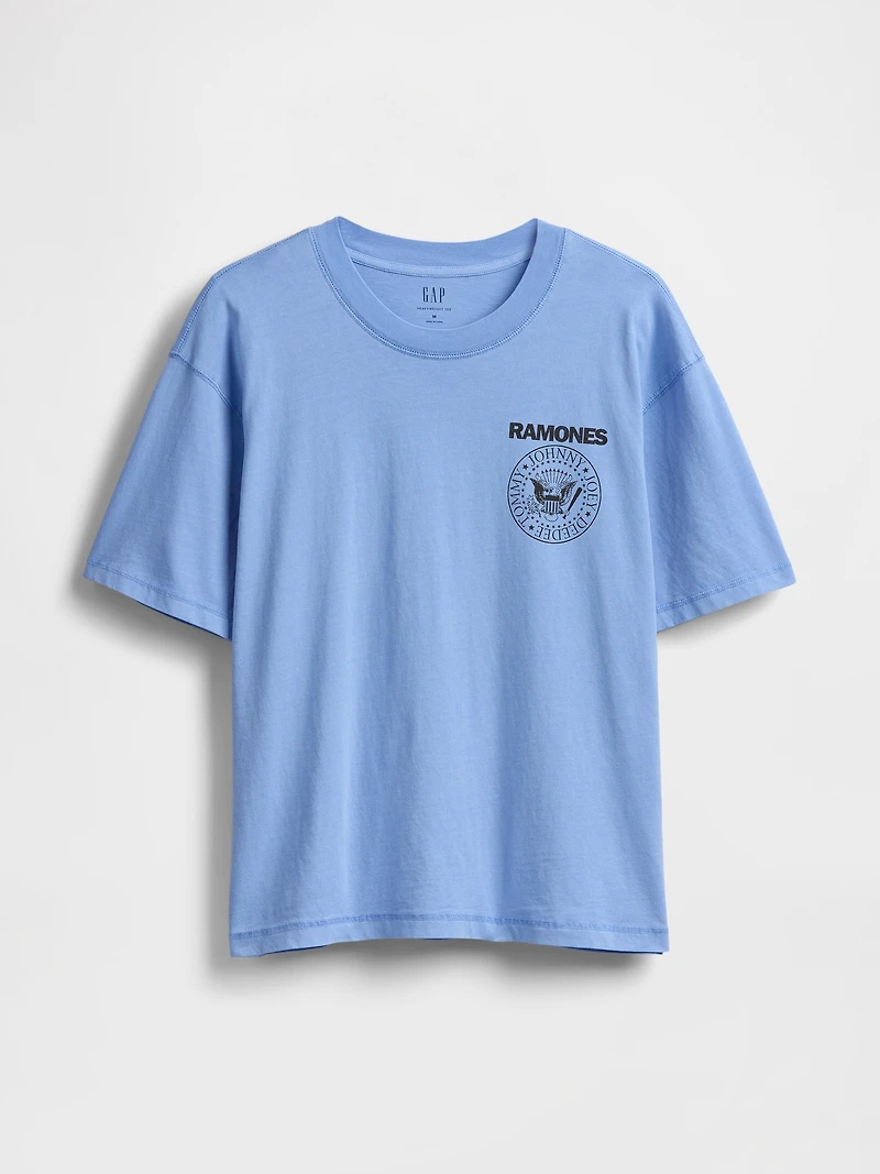 Heavyweight Ramones Graphic Crop T-Shirt