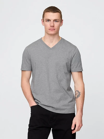 Cotton Jersey V-Neck T-Shirt