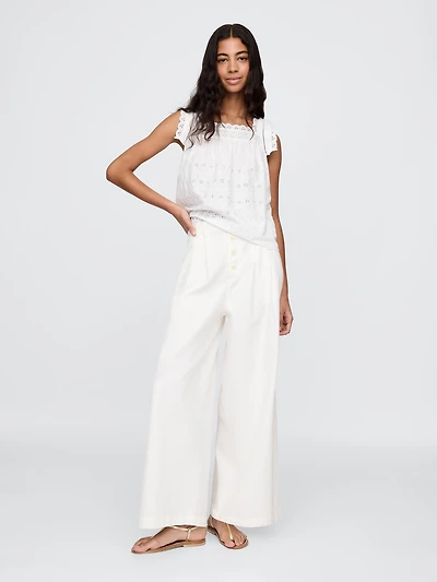 Gap × DÔEN High Rise Pleated Trousers