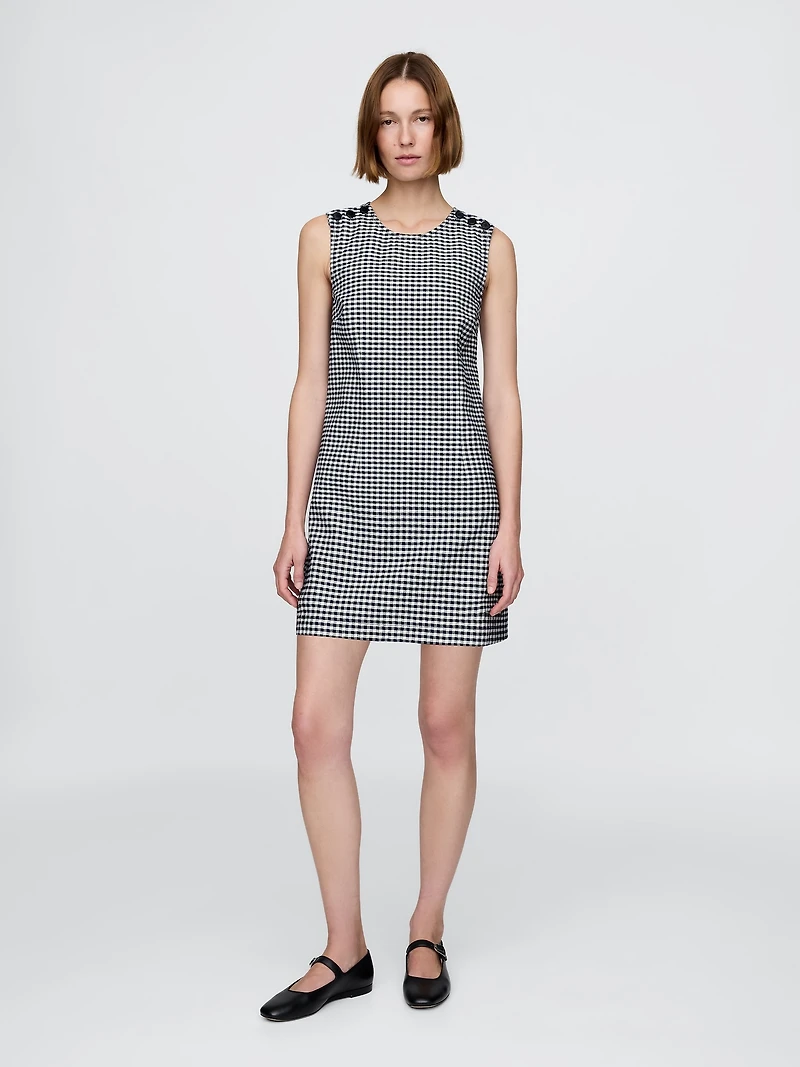 Gap × DÔEN Gingham Denim Mini Dress