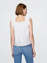 Gap × DÔEN Eyelet Top