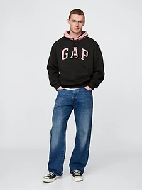 VintageSoft Plaid Arch Logo Hoodie