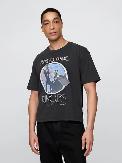 Heavyweight Fleetwood Mac Graphic Crop T-Shirt