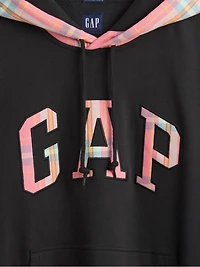 VintageSoft Plaid Arch Logo Hoodie