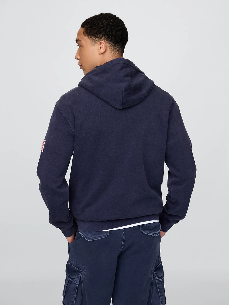 VintageSoft Gap Logo Zip Hoodie