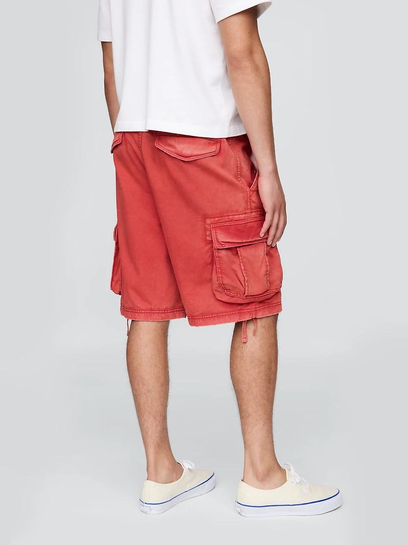 Twill Cargo Baggy Shorts