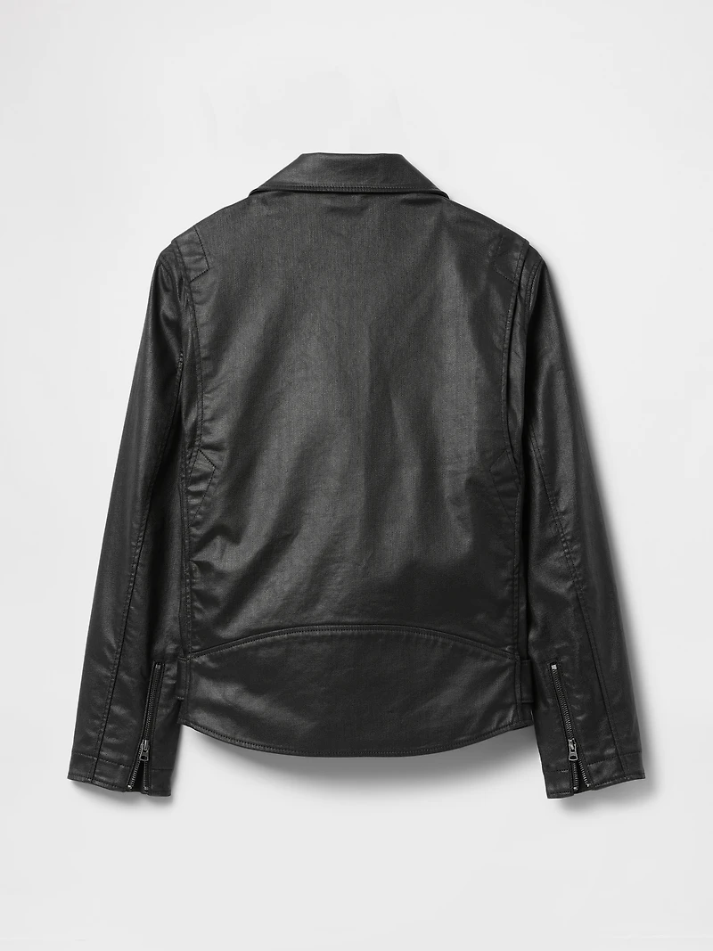 GapStudio Coated Denim Moto Jacket