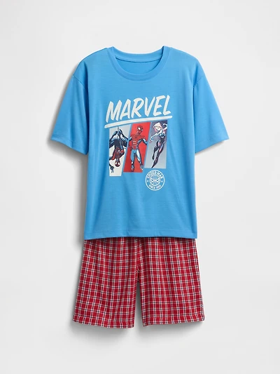 Kids Marvel Spider-Man Recycled PJ Short Set
