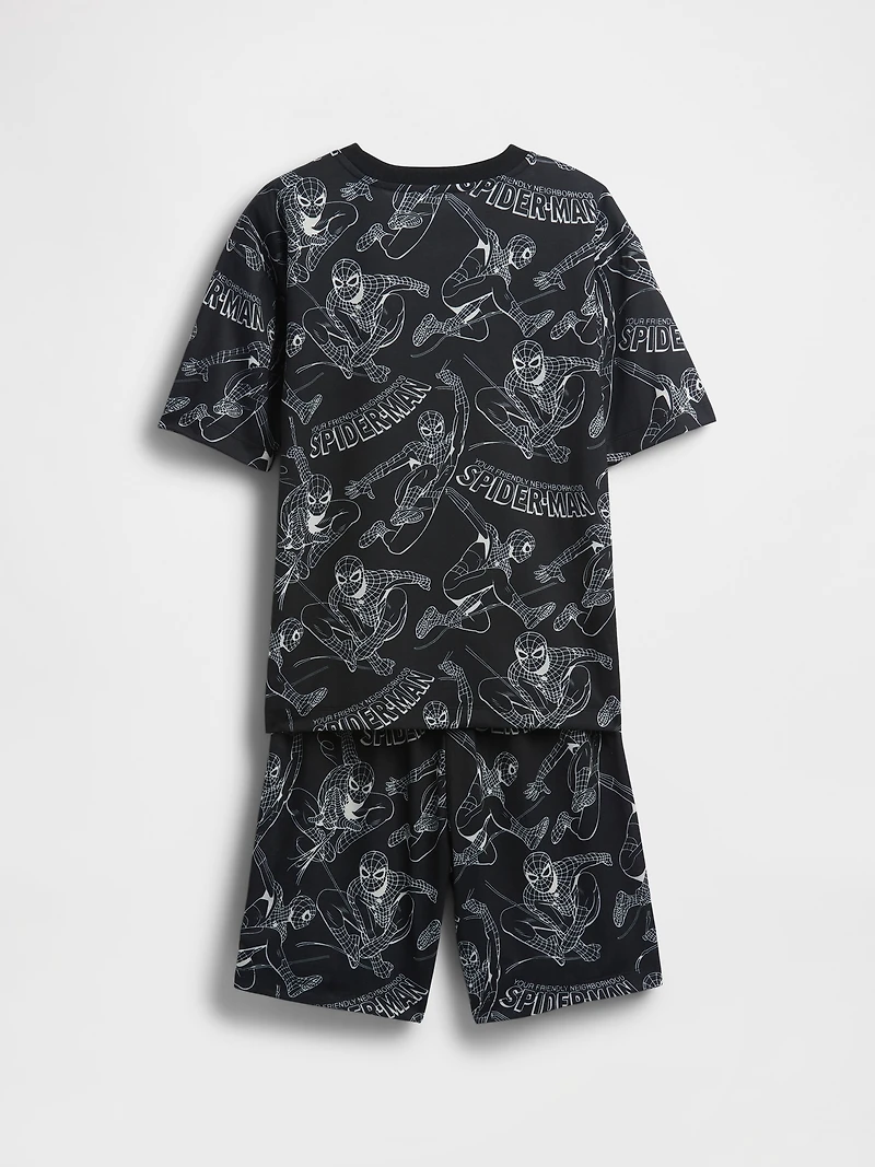 Kids Marvel Spider-Man Recycled PJ Short Set