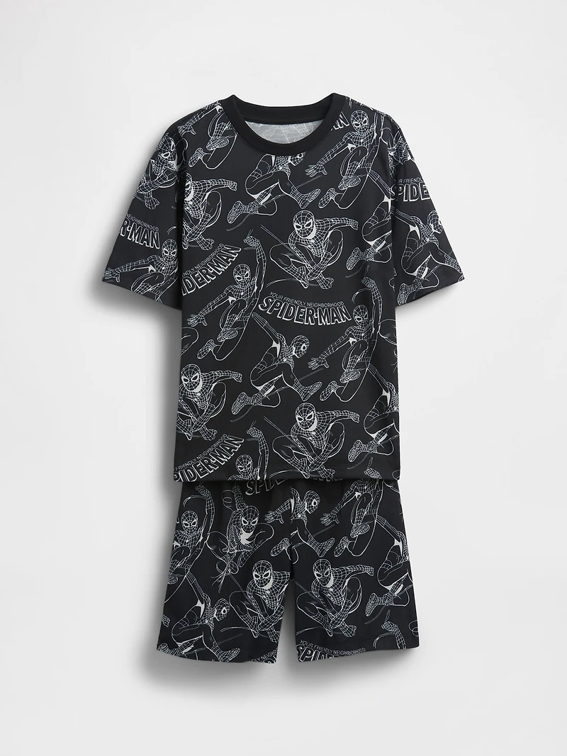 Kids Marvel Spider-Man Recycled PJ Short Set