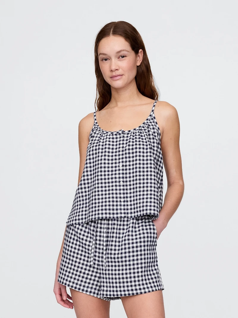 Linen-Blend Swing Cami
