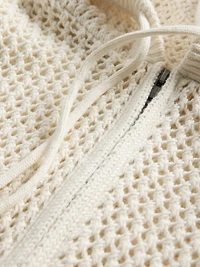 Crochet Zip Hoodie