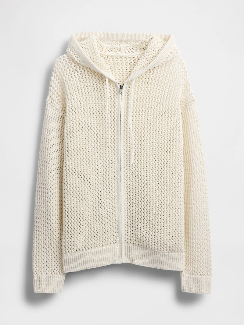 Crochet Zip Hoodie