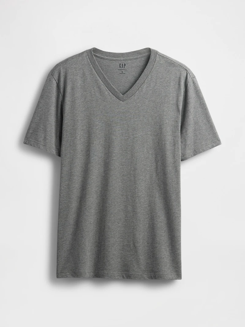 Cotton Jersey V-Neck T-Shirt