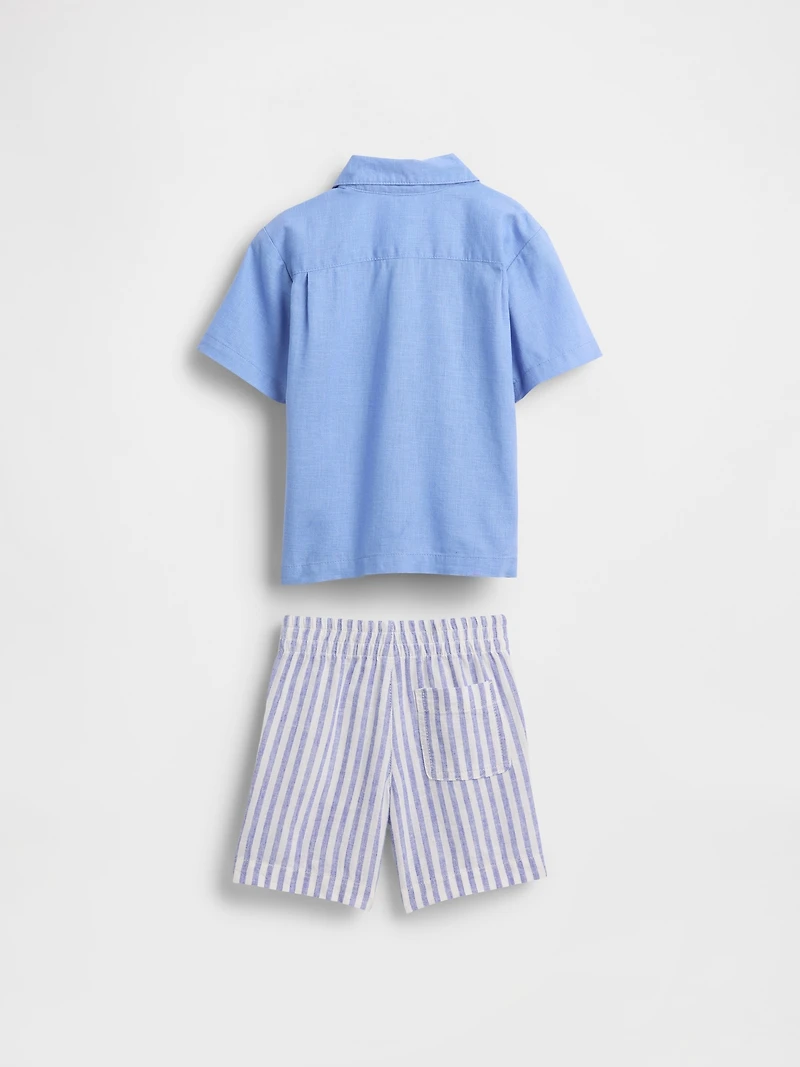 Baby & Toddler Linen-Cotton Cabana Set