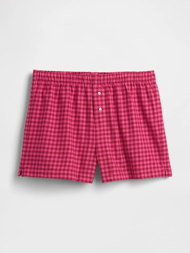 Flannel PJ Boxer Shorts
