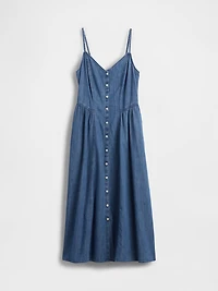 Denim Seamed Maxi Dress