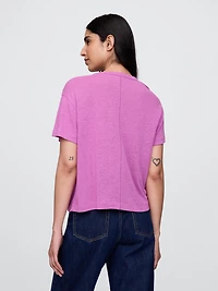 Linen-Blend T-Shirt
