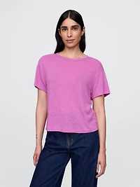 Linen-Blend T-Shirt
