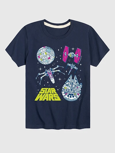 Kids Star Wars Ships Short Sleeve T-Shirt