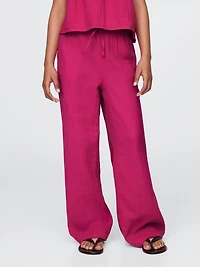 Kids Crinkle Gauze Easy Wide-Leg Pants