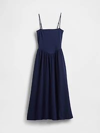 Cotton Gauze Mixed Media Maxi Dress