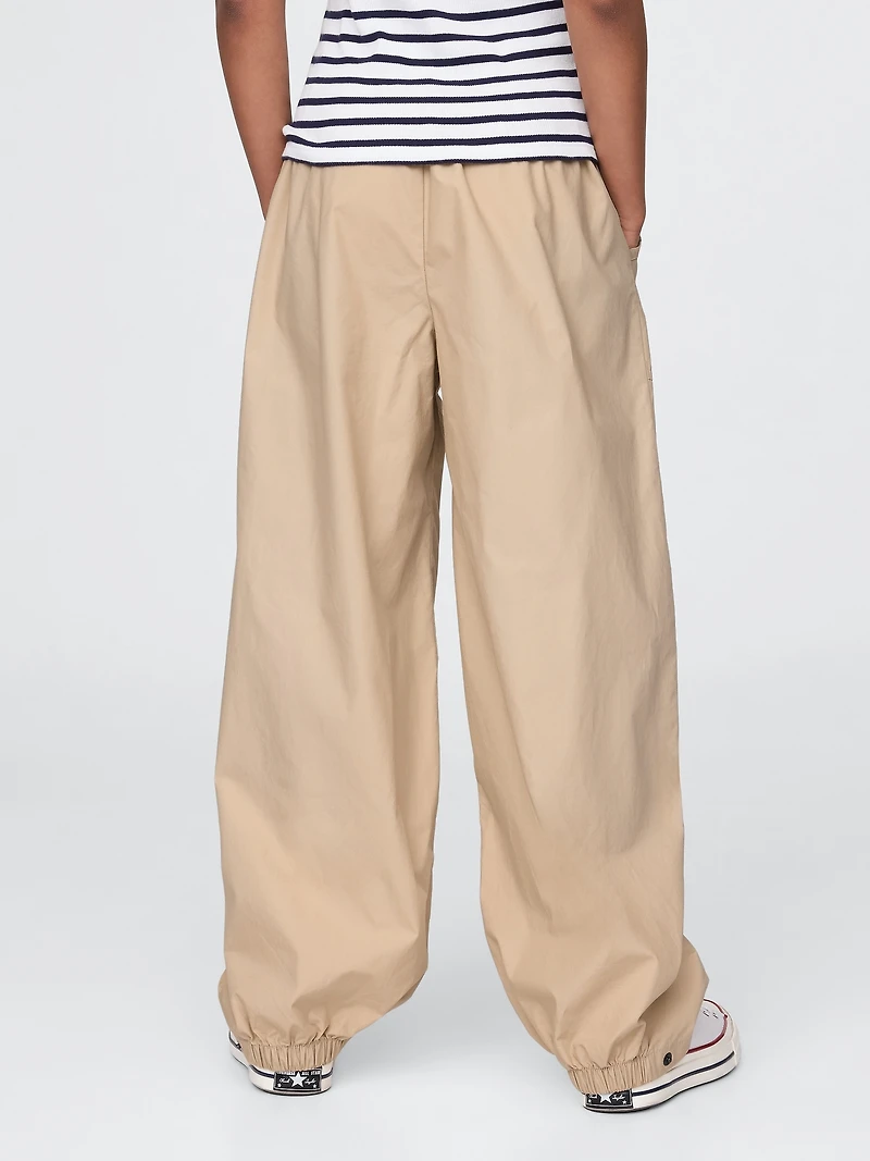 Kids Poplin Baggy Joggers