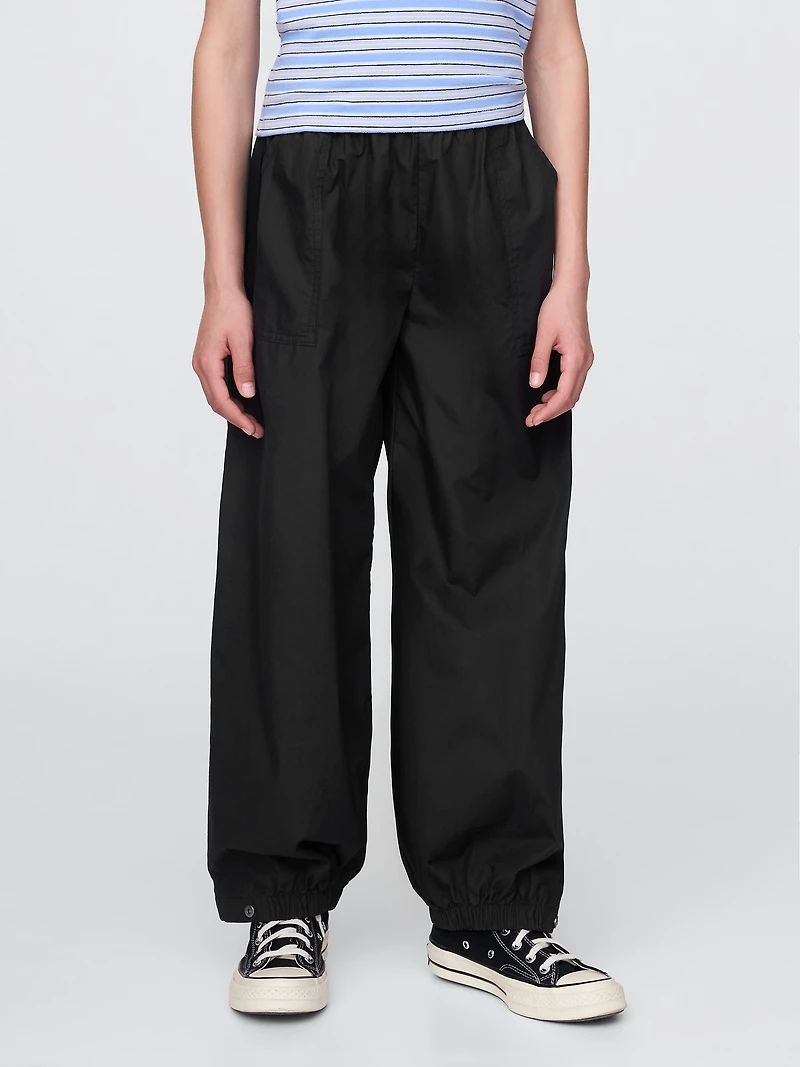 Kids Poplin Baggy Joggers