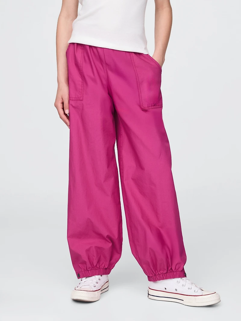 Kids Poplin Baggy Joggers