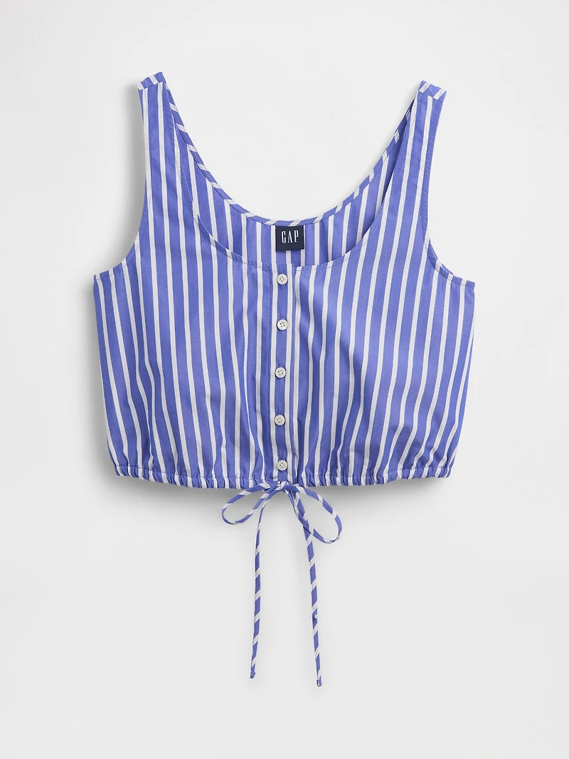 Cinched-Hem Crop Top