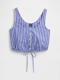 Cinched-Hem Crop Top