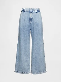 365 High Rise UltraSoft Denim Pleated Ankle Trousers