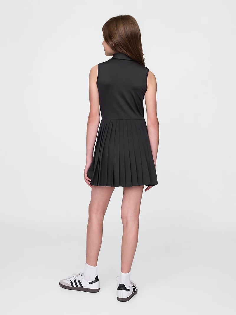 Kids Pleated Active Polo Dress
