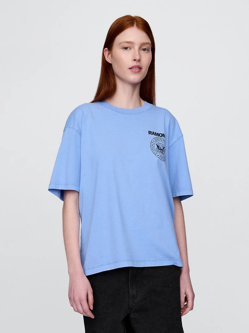 Heavyweight Ramones Graphic Crop T-Shirt